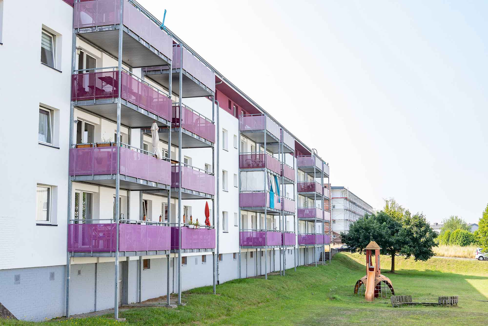 gelbes Studentenwohnheim in Zweibrücken